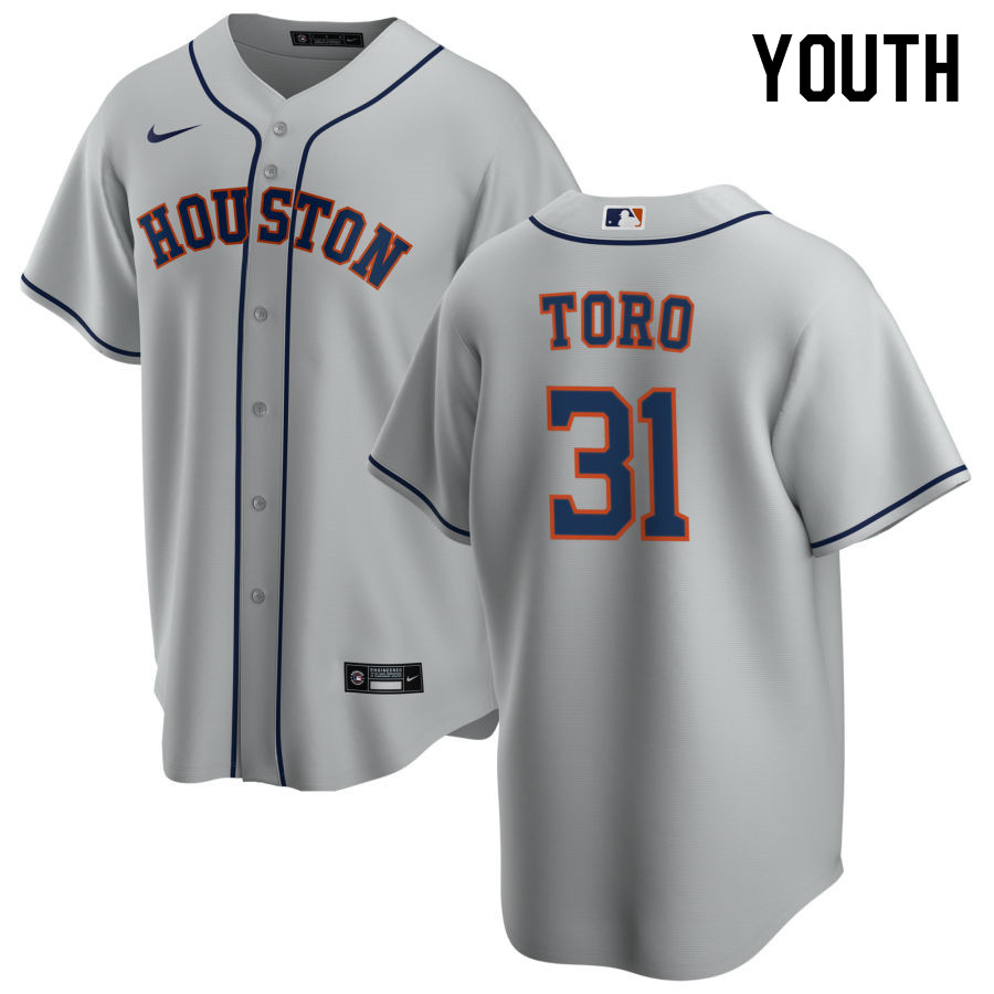 Nike Youth #31 Abraham Toro Houston Astros Baseball Jerseys Sale-Gray